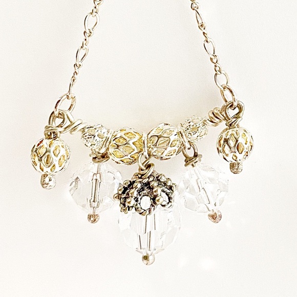 Sterling Silver and Crystal Chandelier Earrings - Picture 4 of 5